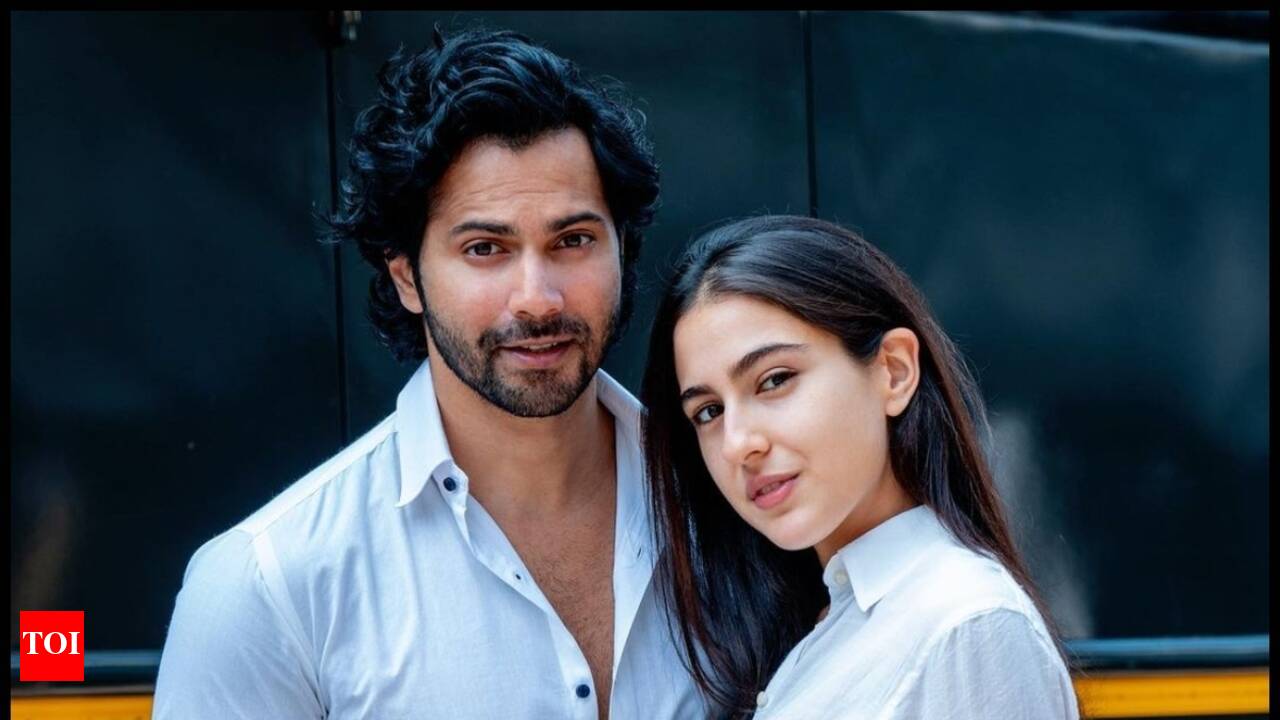 Varun Dhawan and Sara Ali Khan look absolutely stunning as they twin in  white | Hindi Movie News - Times of India