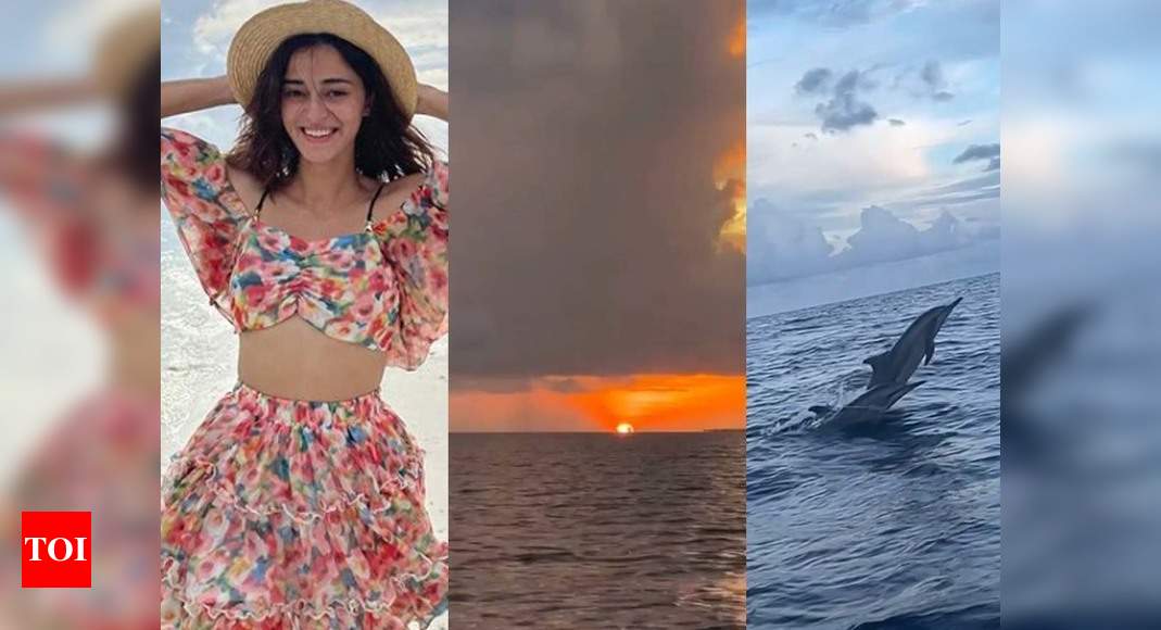 Ananya Panday shares photos as she enjoys dolphin watching & Maldives sunset with Ishaan Khatter!  |  Hindi movie news