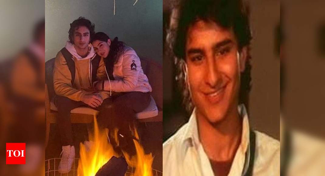 Ibrahim Ali Khan is a spitting image of Father Saif Ali Khan from his youth in these New Years photos with Sara Ali Khan!  |  Hindi movie news