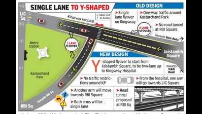 Old plan dropped, Y-shaped flyover to come up around Kasturchand Park