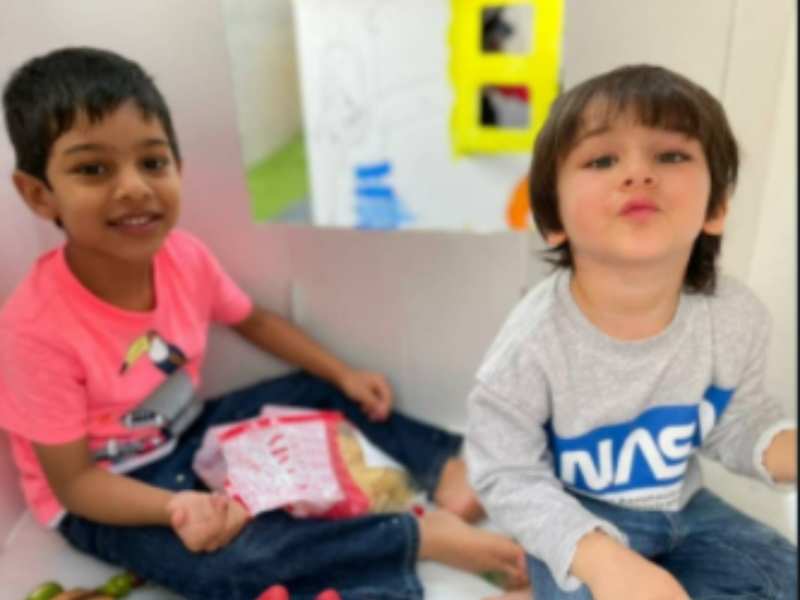 Taimur Ali Khan has his pout on point like mommy Kareena Kapoor Khan in THIS picture with BFF