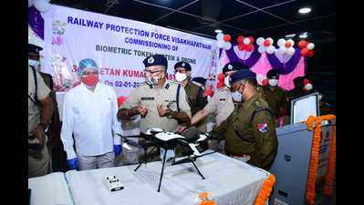 Biometric token, drone surveillance launched at Visakhapatnam railway station