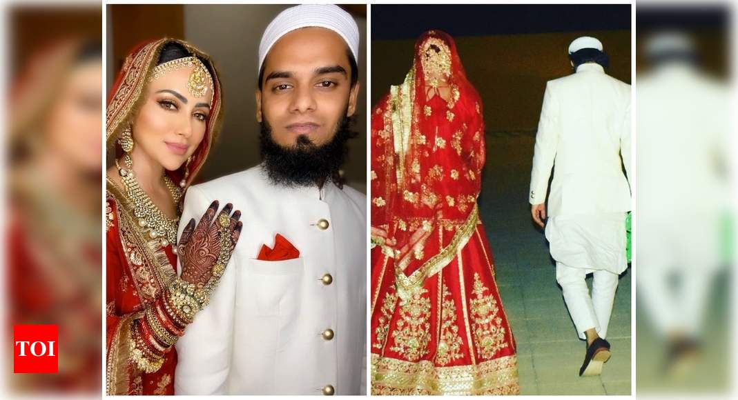 Sana Khans Husband Anas Saiyad Shares A Wedding Pic With His Beautiful Wife Hindi Movie