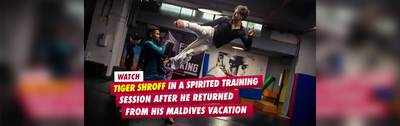 EXCLUSIVE! Watch Tiger Shroff in a spirited training session after he returned from his Maldives vacation