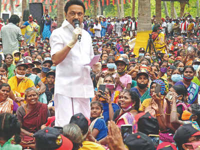 M K Stalin: DMK president M K Stalin hurls corruption charges at transport  minister | Trichy News - Times of India