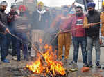 Farmers continue protest amid rain, cold