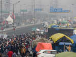 Farmers continue protest amid rain, cold