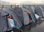 Farmers continue protest amid rain, cold