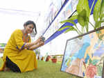 Children participate in Annual Painting exhibition