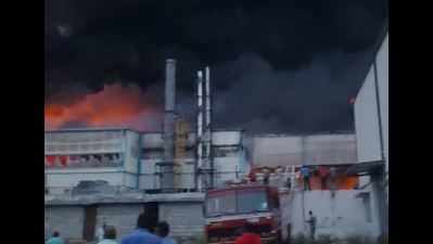 Karnataka: Fire breaks out at battery factory in Ramanagara