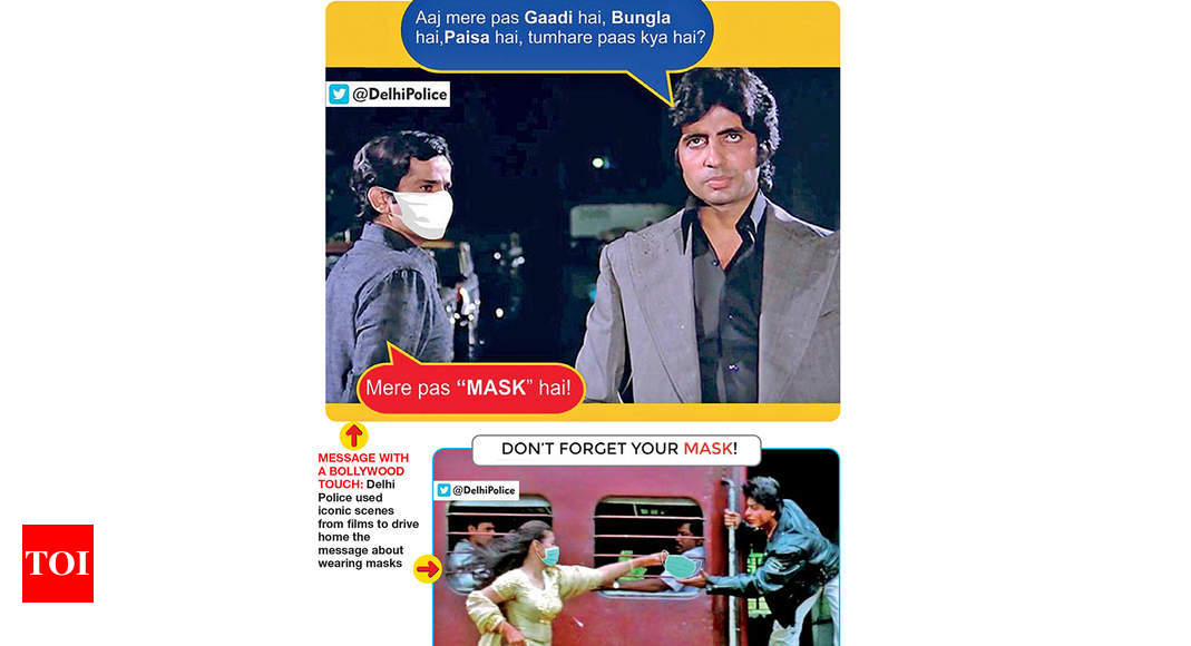 In 20 Police Used Iconic Scenes Viral Memes To Spread Covid 19 Messages Times Of India