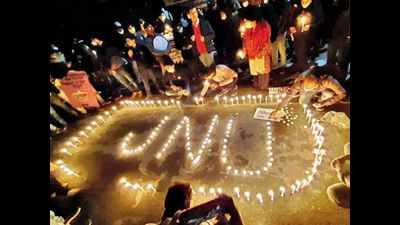 JNU human chain marks a year of violence