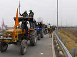 Farmers hold tractor rally at Delhi borders