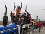 Farmers hold tractor rally at Delhi borders