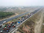 Farmers hold tractor rally at Delhi borders