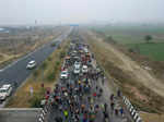 Farmers hold tractor rally at Delhi borders