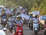 A bike rally held to protest against the marinas
