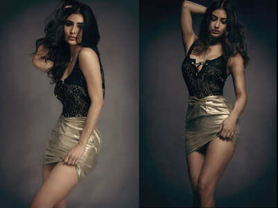 Mouni Roy's lacy top-mini skirt combo