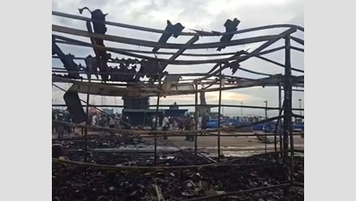 63 temporary shops gutted in Kanyakumari