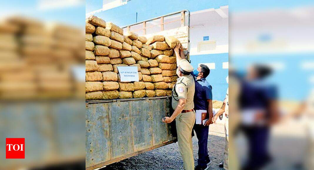 Ganja worth Rs 83 lakh seized in Hyderabad, eight held | Hyderabad News