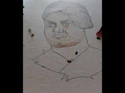 Swami Vivekananda Drawing Tutorial