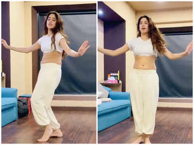 Janhvi Kapoor gives a glimpse of her belly dance session; Watch video