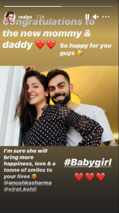 Preity Zinta Pens A Congratulatory Note For New Parents Anushka Sharma And Virat Kohli So Happy For You Guys Hindi Movie News Times Of India