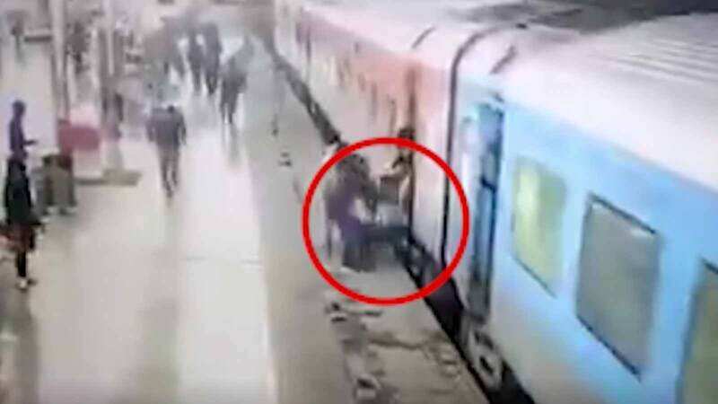 RPF constable saves woman commuter from being crushed under moving ...