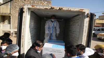 First consignment of Covid-19 vaccines arrive in Jaipur ahead of vaccination drive