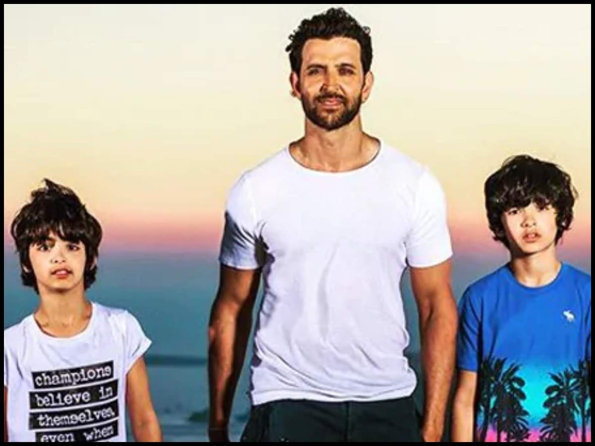 Daddy Cool Hrithik Roshan Shares A Video As He Goes On A Cycle Ride With His Sons Tiger Shroff Reacts Hindi Movie News Times Of India