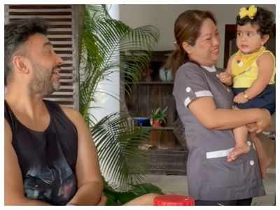 Shilpa Shetty's husband Raj Kundra shares a cute video of their little daughter Samisha; sure to melt your heart