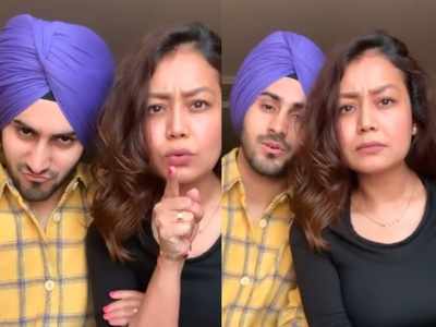 Neha Kakkar warns husband Rohanpreet Singh's ex-girlfriends not to call him; watch the fun video