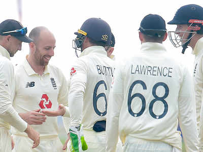 1st Test: Leach takes five wickets as nervous England near victory