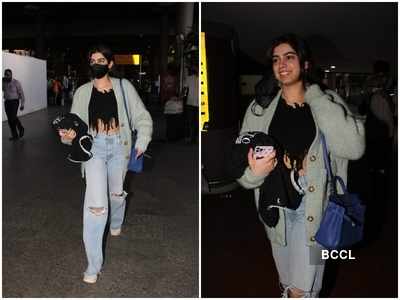 Khushi Kapoor looks uber-cool as she gets clicked at the airport; see pics