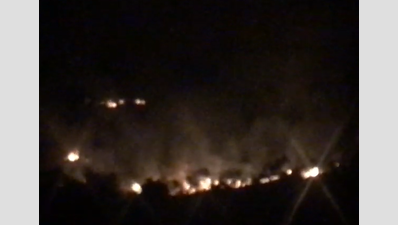 Forest fire spreads on hillock near Chennai