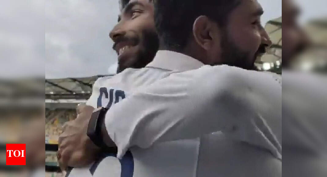IND vs AUS 4th test: Mohammed Siraj-Bumrah hug wins hearts on social media | Cricket News - Times of India
