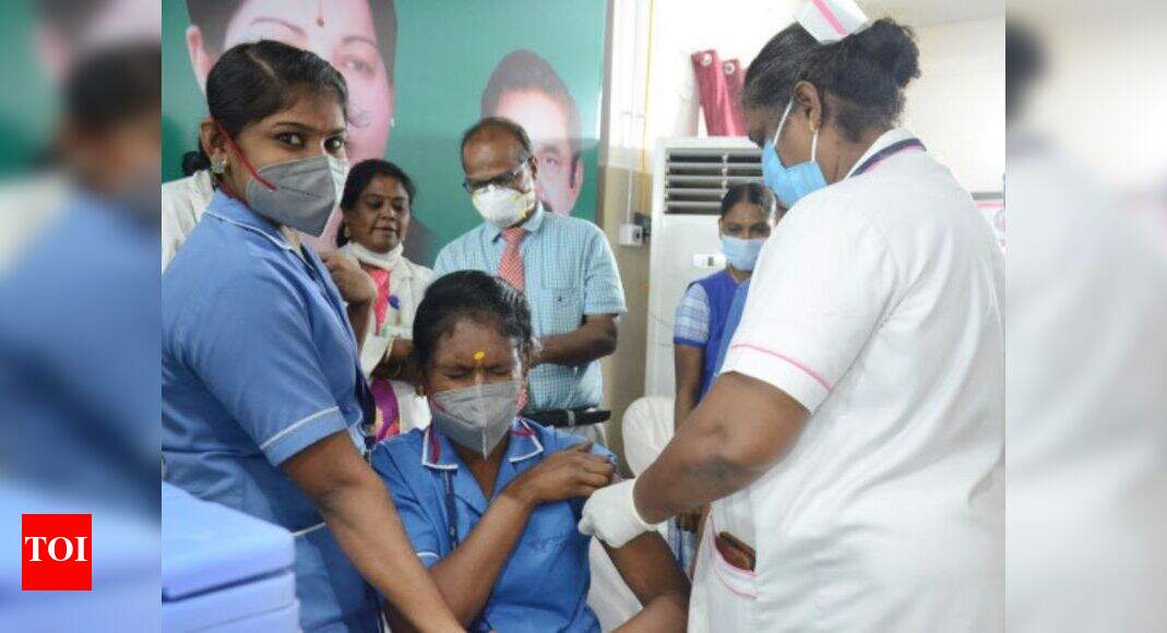 Coimbatore 477 healthcare workers take Covid19 vaccine Coimbatore
