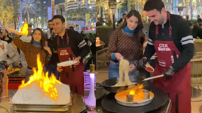Nora Fatehi flaunts culinary skills, wins chef Burak Özdemir's heart with her stunt