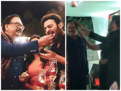 Prabhas and Krishnam Raju are adorable together in this throwback fans share on the latter's birthday