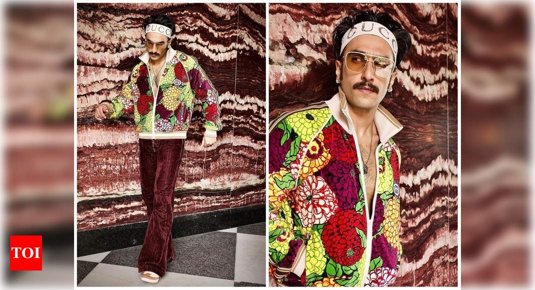 Ranveer Singh shares a series of pictures from his latest photoshoot showing off his ‘Guldasta Flex’ – Times of India