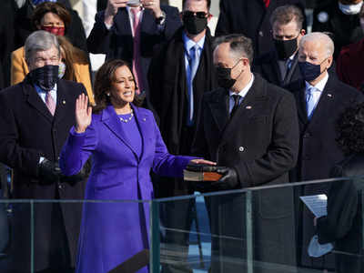 Kamala Harris sworn in as America's first woman Vice President