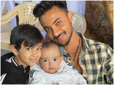 THESE photos of Aayush Sharma with Ahil and Ayat are too adorable for words!