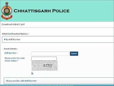 Chhattisgarh Police Constable DEF PET Admit Card released, download here