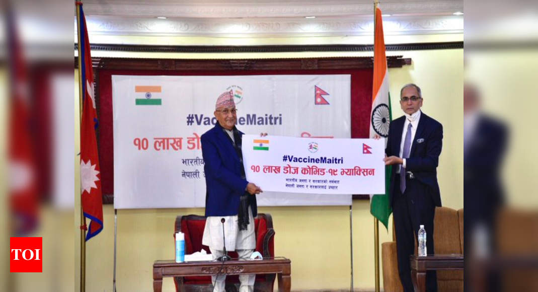 India gives 1 million doses of Covid-19 vaccine to Nepal – Times of India