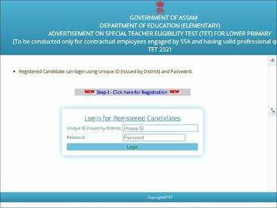 Assam Special TET notification 2021 released, apply here