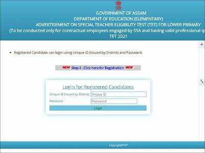 Assam Special TET notification 2021 released, apply here