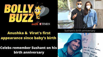 Bolly Buzz: Virat Kohli and Anushka Sharma's first appearance since baby's birth; Celebs remember Sushant Singh Rajput