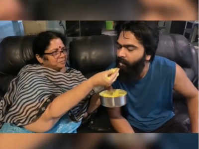 STR shares video of his mother feeding him
