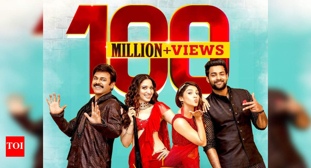 Dubbed hindi version of ''f2: fun and frustration'' gets 100 million views | telugu movie news - times of india