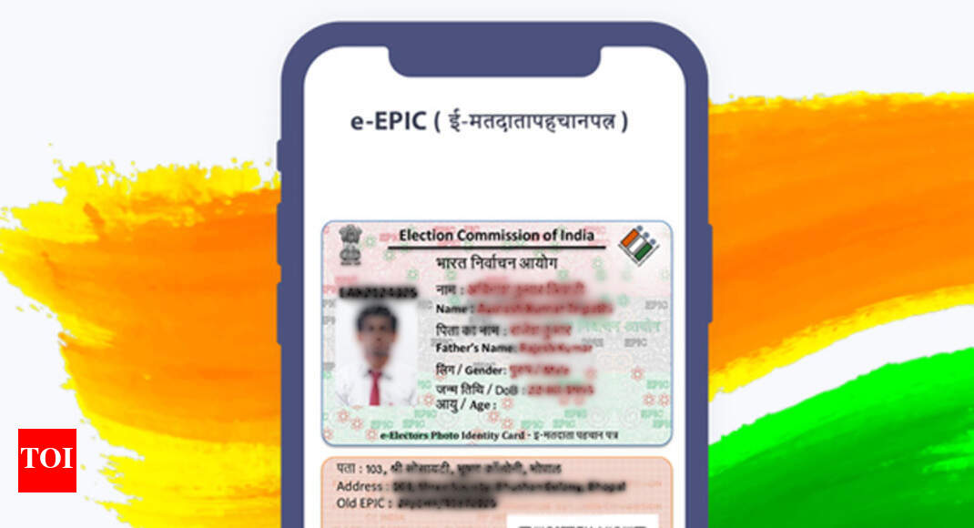 Digital Voter Id Cards How To Download And Eligibility Details India News Times Of India